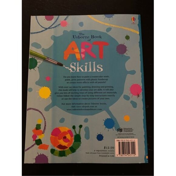 The Usborne Book of Art Skills kids drawing creative - Picture 2 of 6